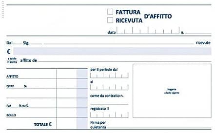 Ricevute affitti cosa sono