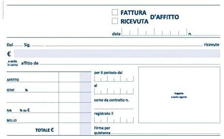 Ricevute affitti cosa sono